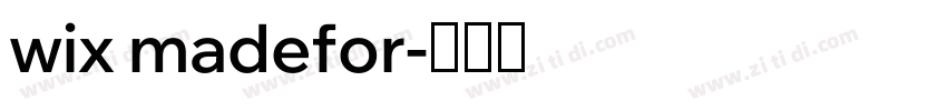 wix madefor字体转换
